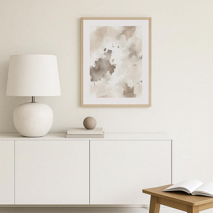 Beige Watercolor Splash Poster