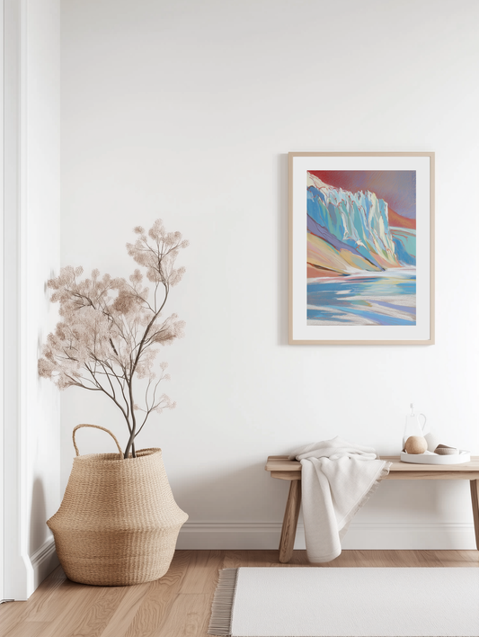 Glacier Cliff Reflection Poster