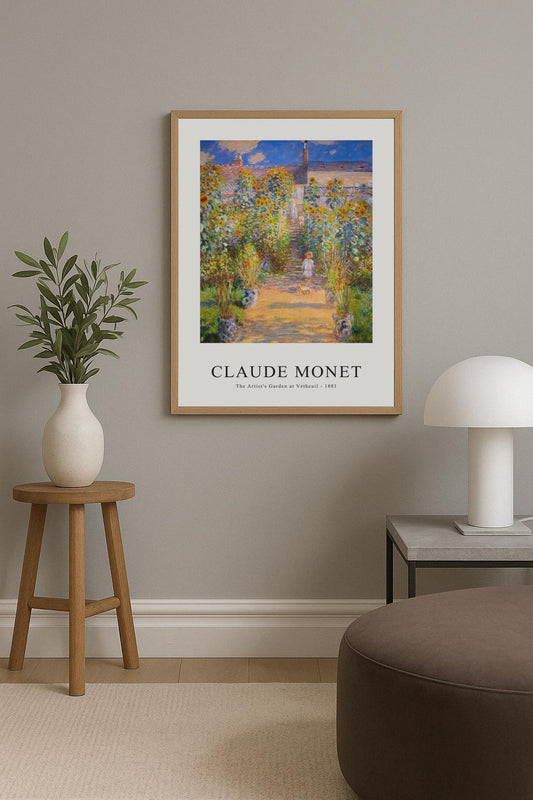 The Artist's Garden at Vétheuil Poster