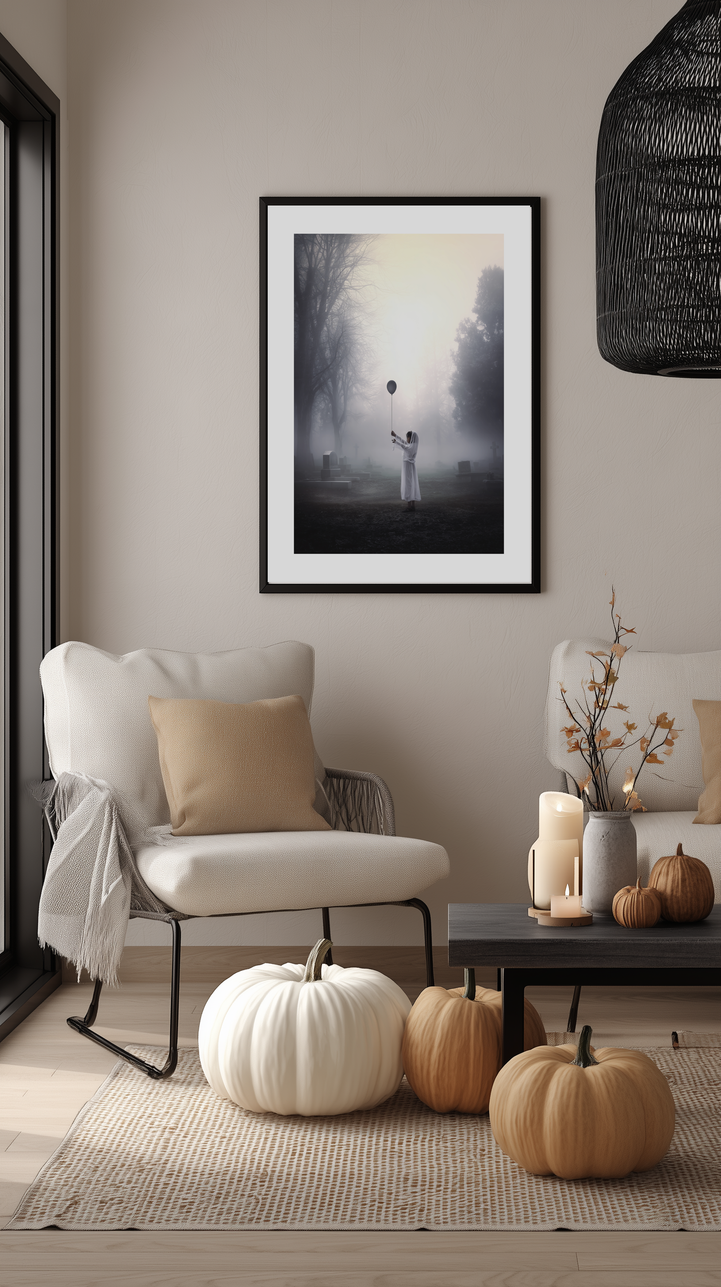Ghost with Balloon Poster