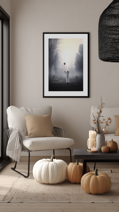 Ghost with Balloon Poster