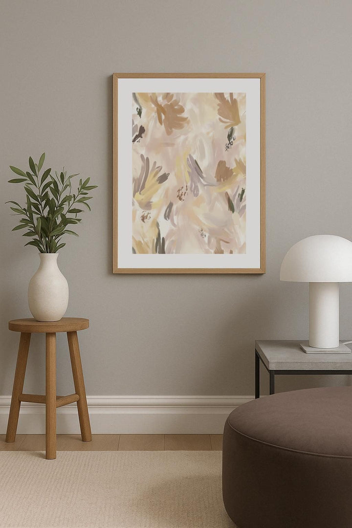 Subtle Floral Patterns Poster