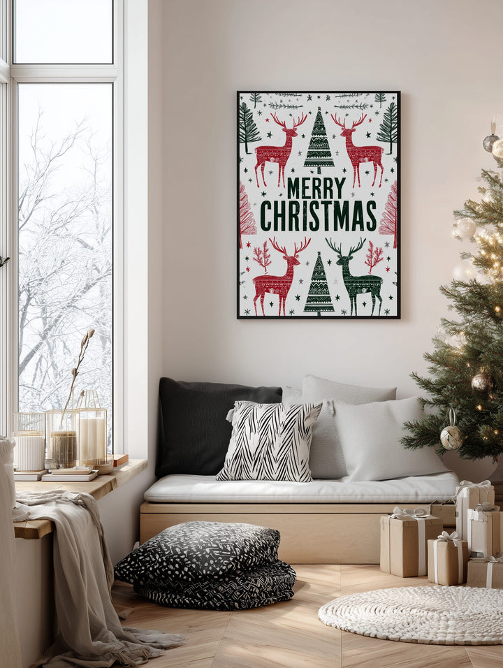 Nordic Merry Christmas Poster