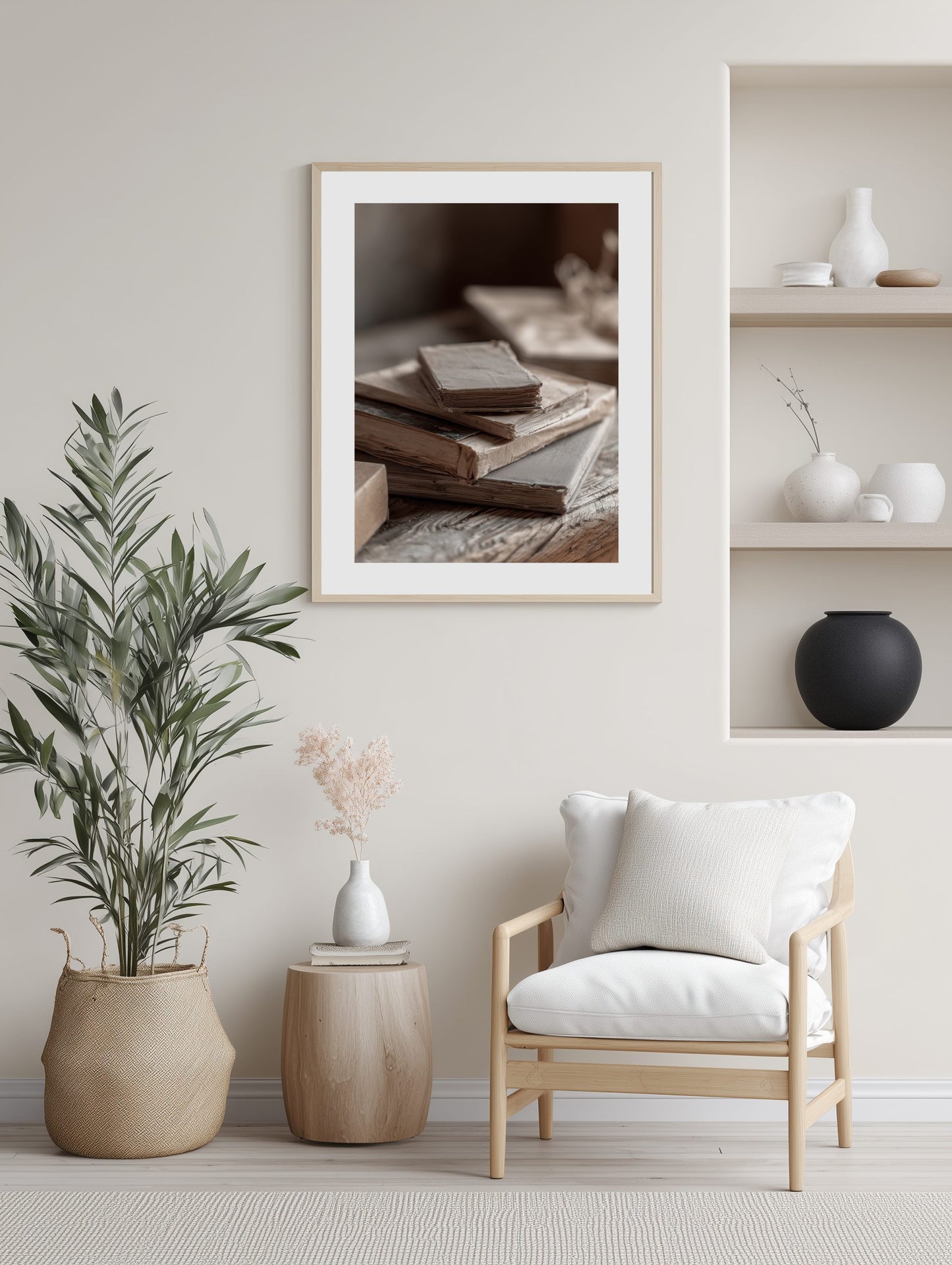 Vintage Book Stack Poster