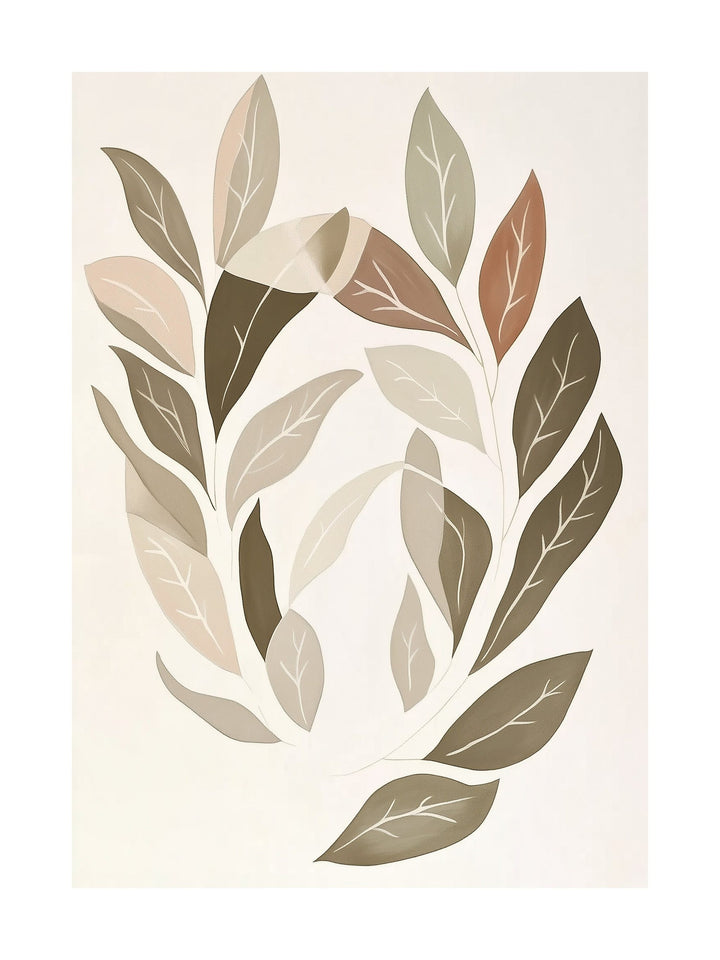 olive whispers decorative wall art - modern poster for home or office
