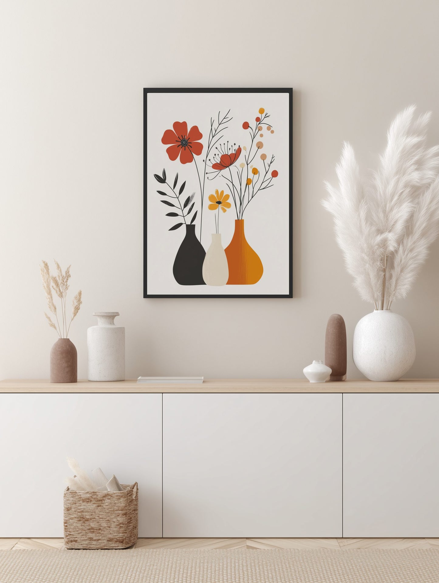 Minimal Floral Lines Poster