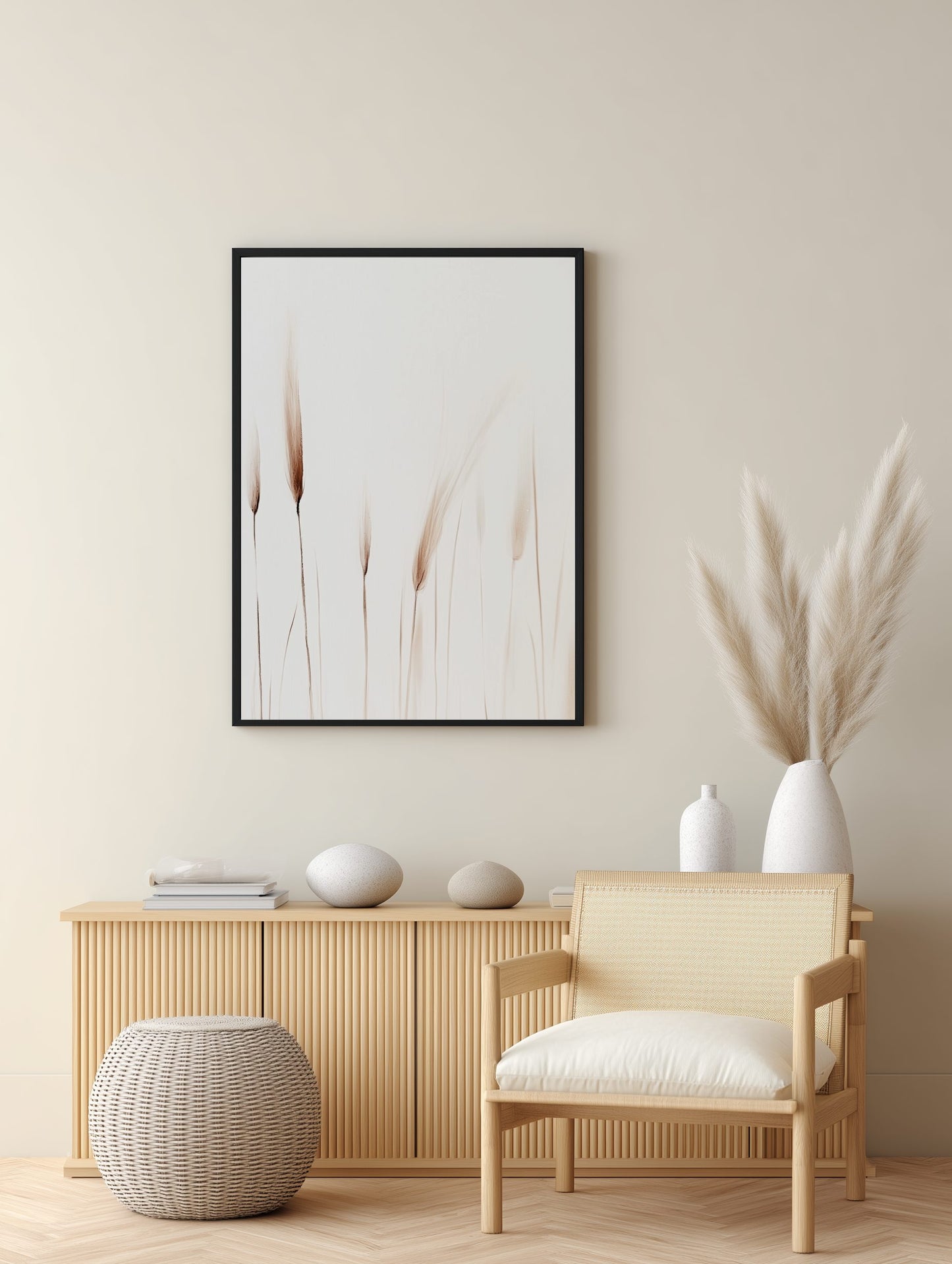 Minimalist Wheat Stalks Poster