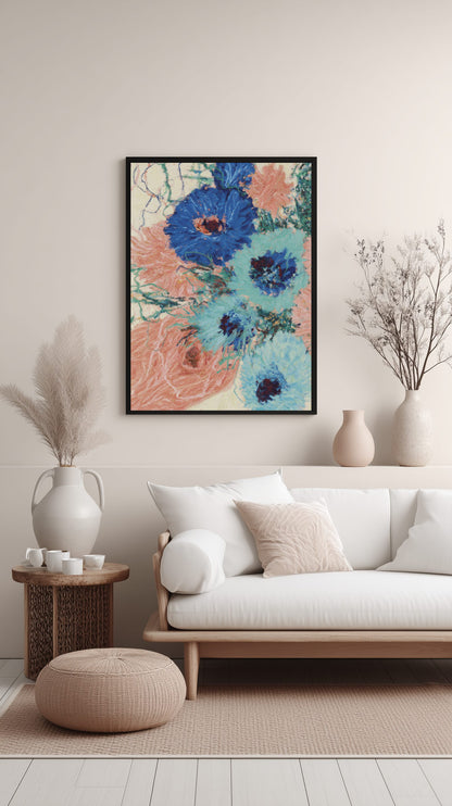 Blue Blossom Symphony Poster