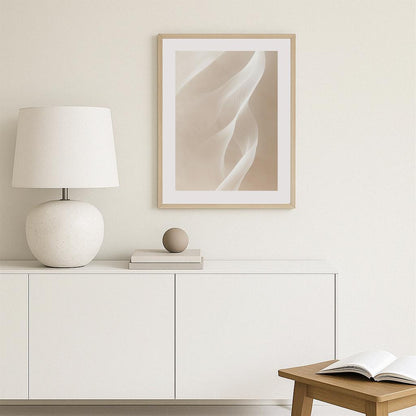 Fluid White Harmony Poster