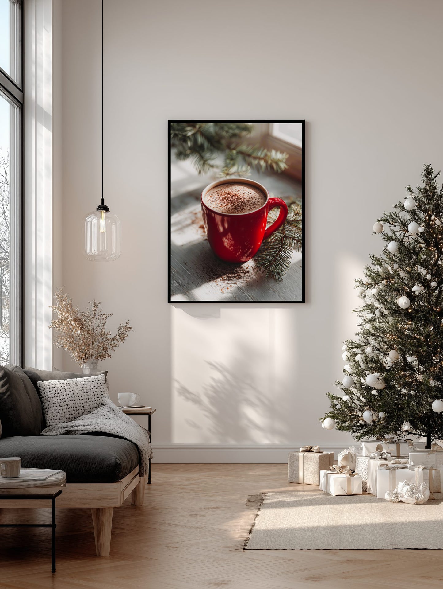 Red Mug of Hot Cocoa Poster
