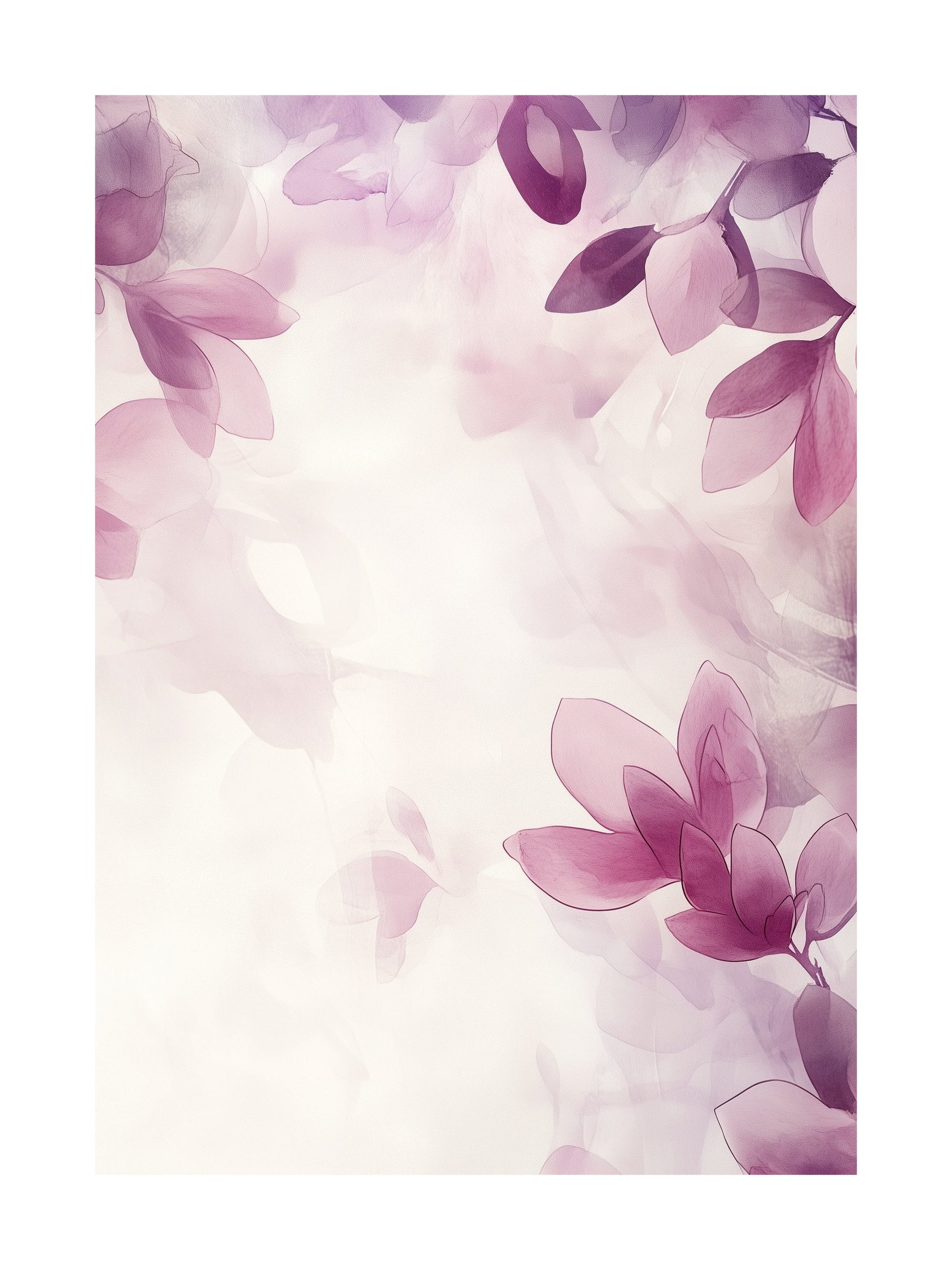 ethereal petals decorative wall art - modern poster for home or office