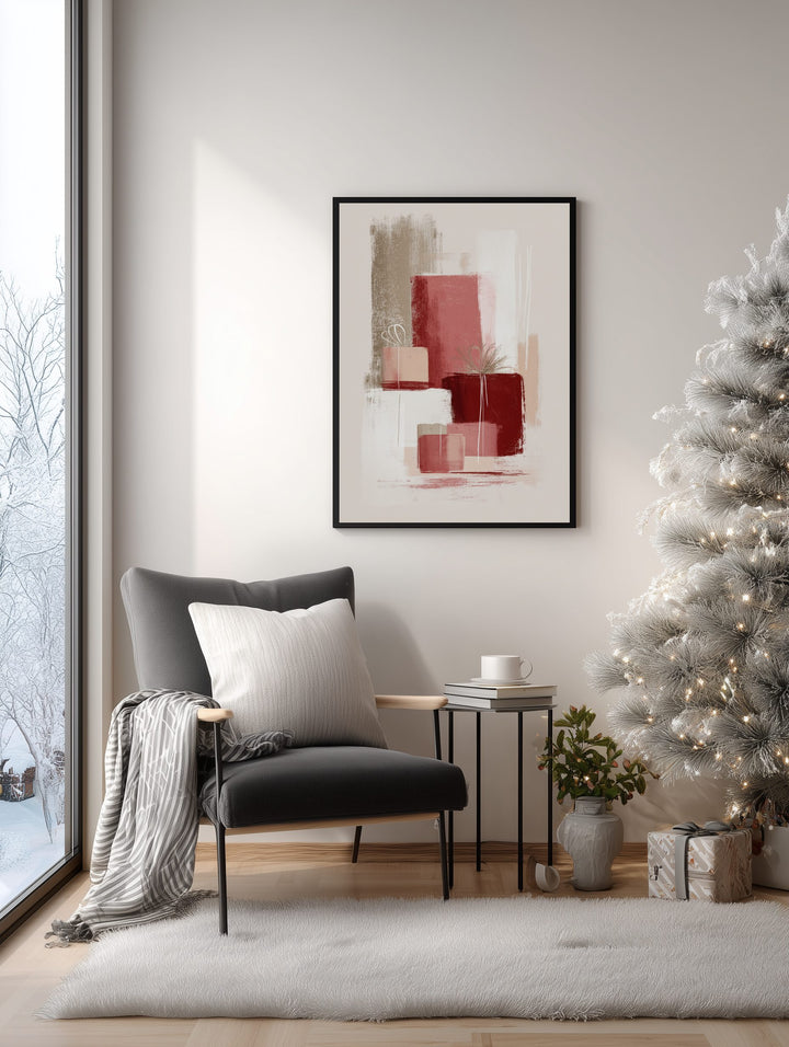 Abstract Christmas Gifts Poster