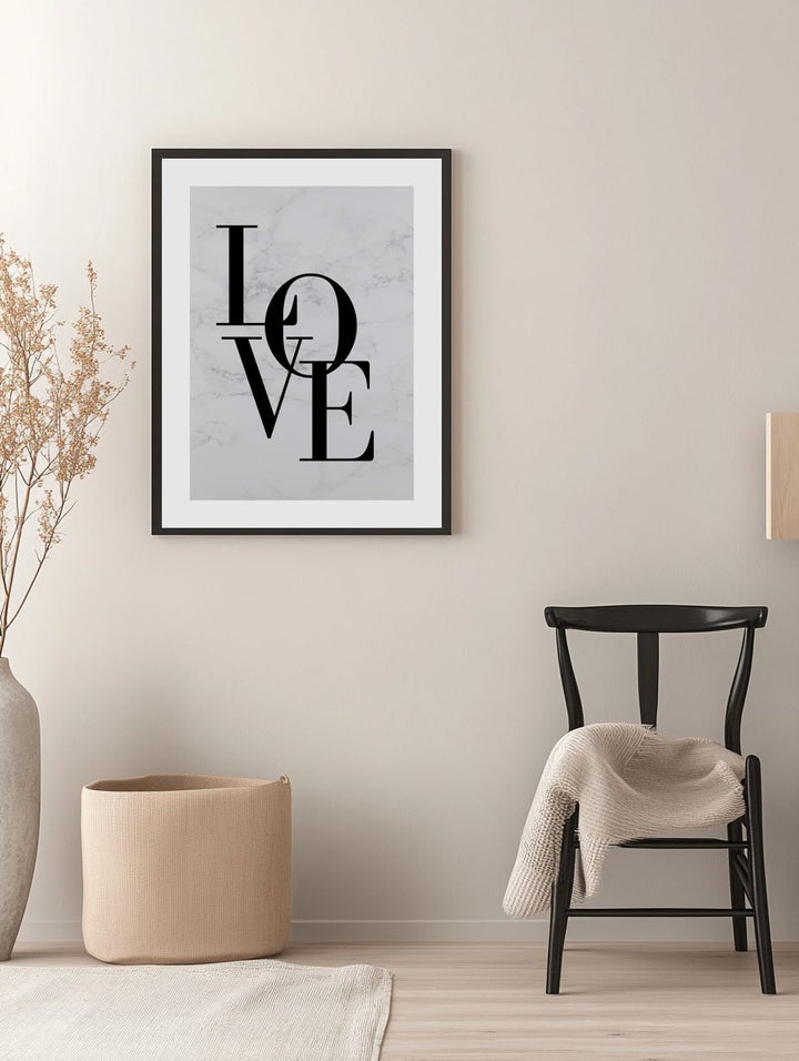 Love Modern Text Poster