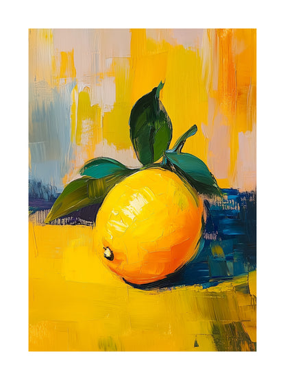 sunny lemon kitchen wall art - stylish food & drink poster print