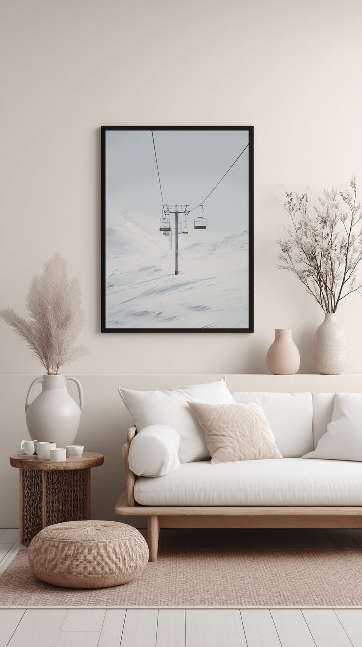 Minimal Ski Lift Poster