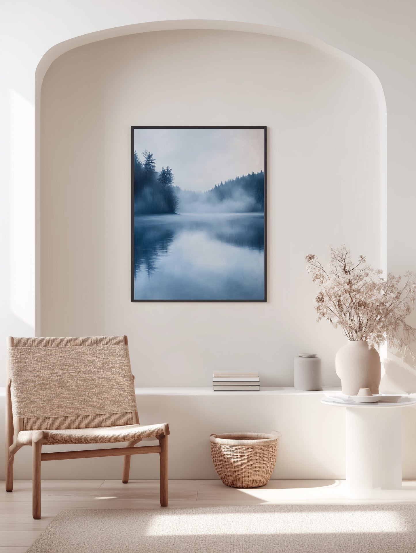 Morning Mist Lake Poster