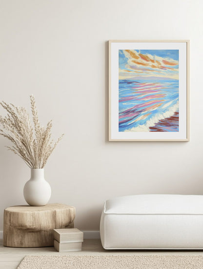 Pastel Ocean Horizon Poster