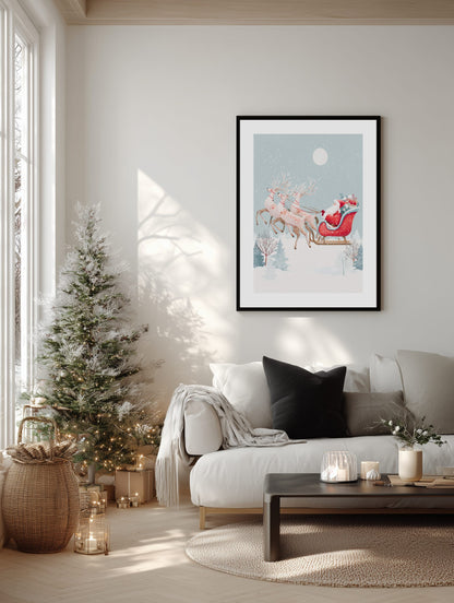 Santa’s Sleigh Ride Poster