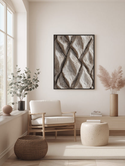 Geometric Palm Texture Poster