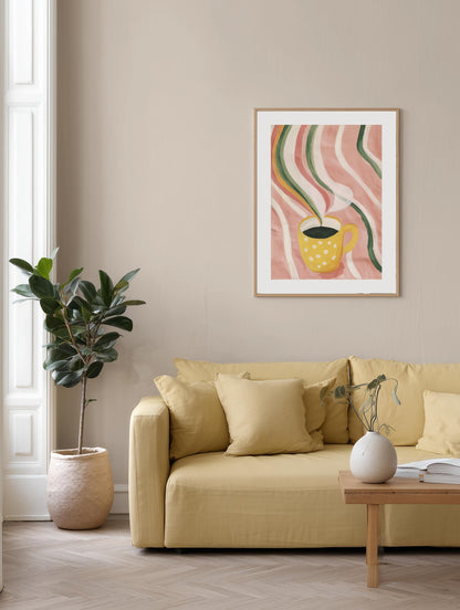 Rainbow Coffee Morning Poster Poster