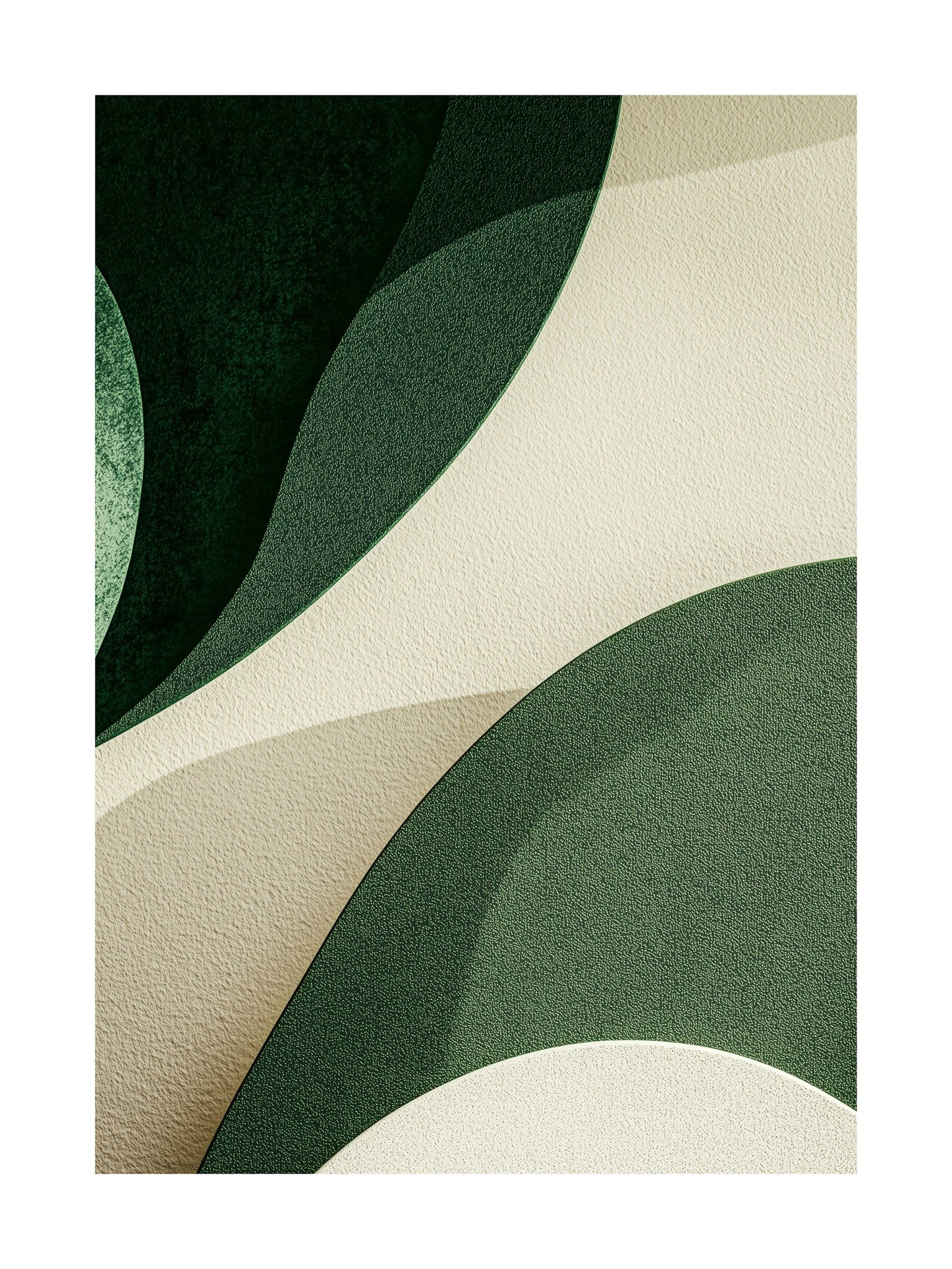 verdant flow decorative wall art - modern poster for home or office