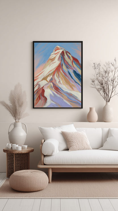 Dreamy Mountain Peaks Poster