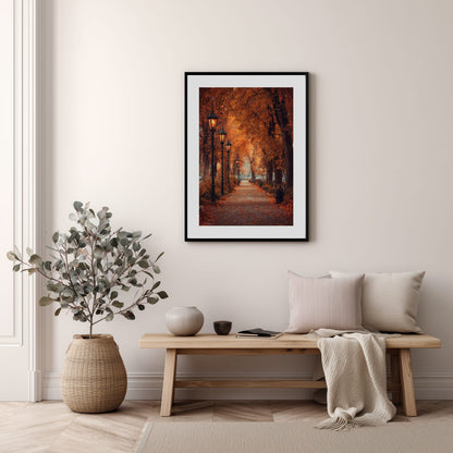 Autumn Park Path Poster