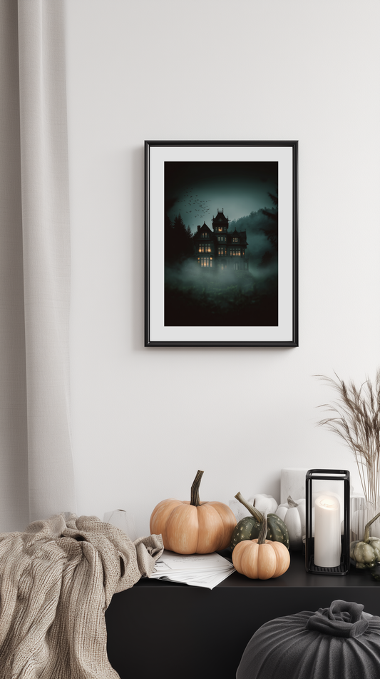 Haunted Victorian Mansion Poster