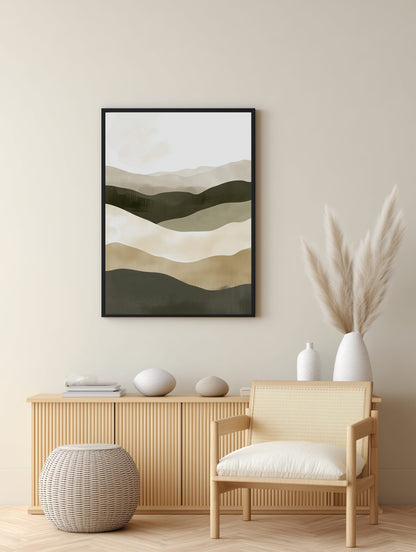 Abstract Desert Landscape Poster