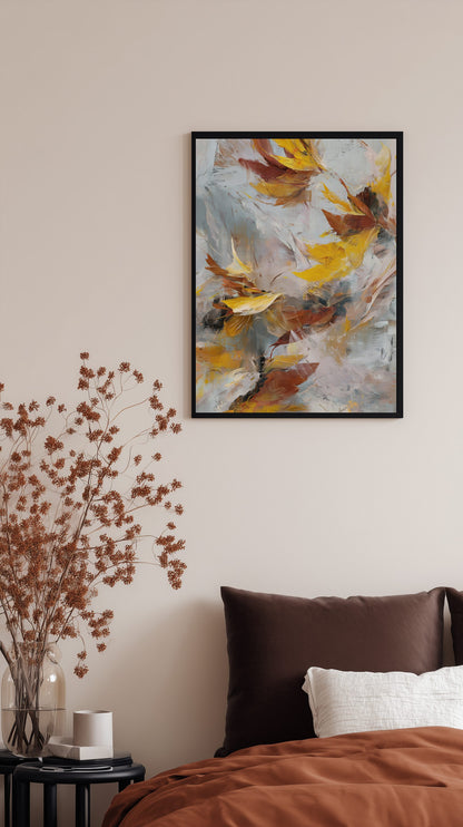Abstract Autumn Leaves Poster