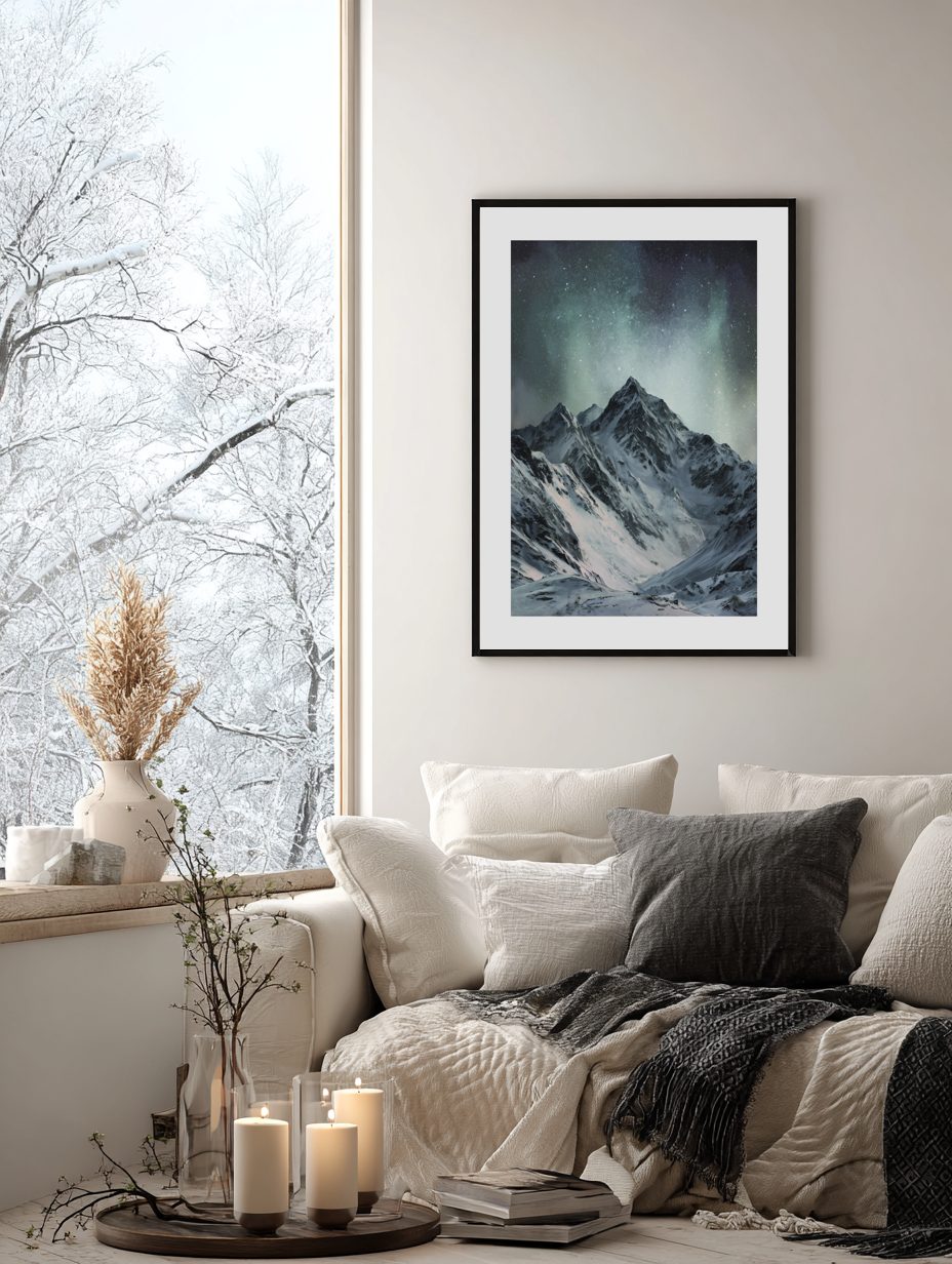 Northern Peaks Night Poster