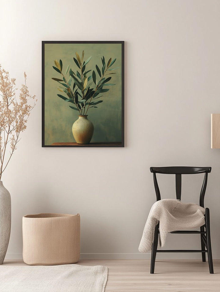 Vase of Olive Branches Poster