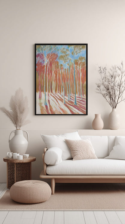 Eucalyptus Forest Shadows Poster
