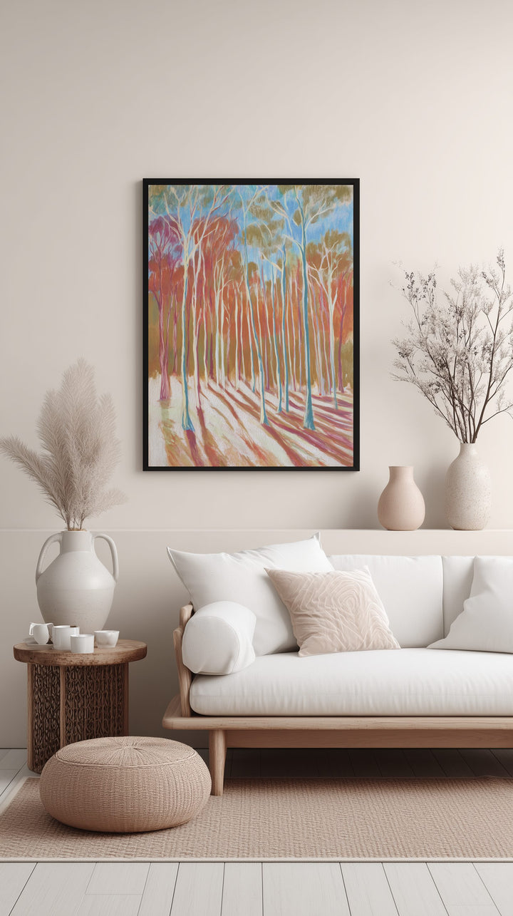 Eucalyptus Forest Shadows Poster