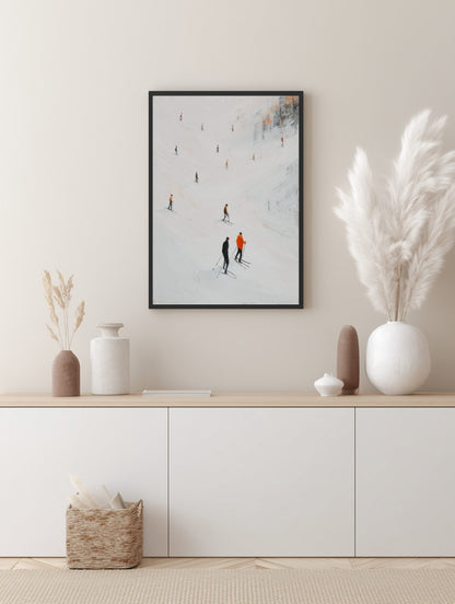 Skiers on the Slope Poster