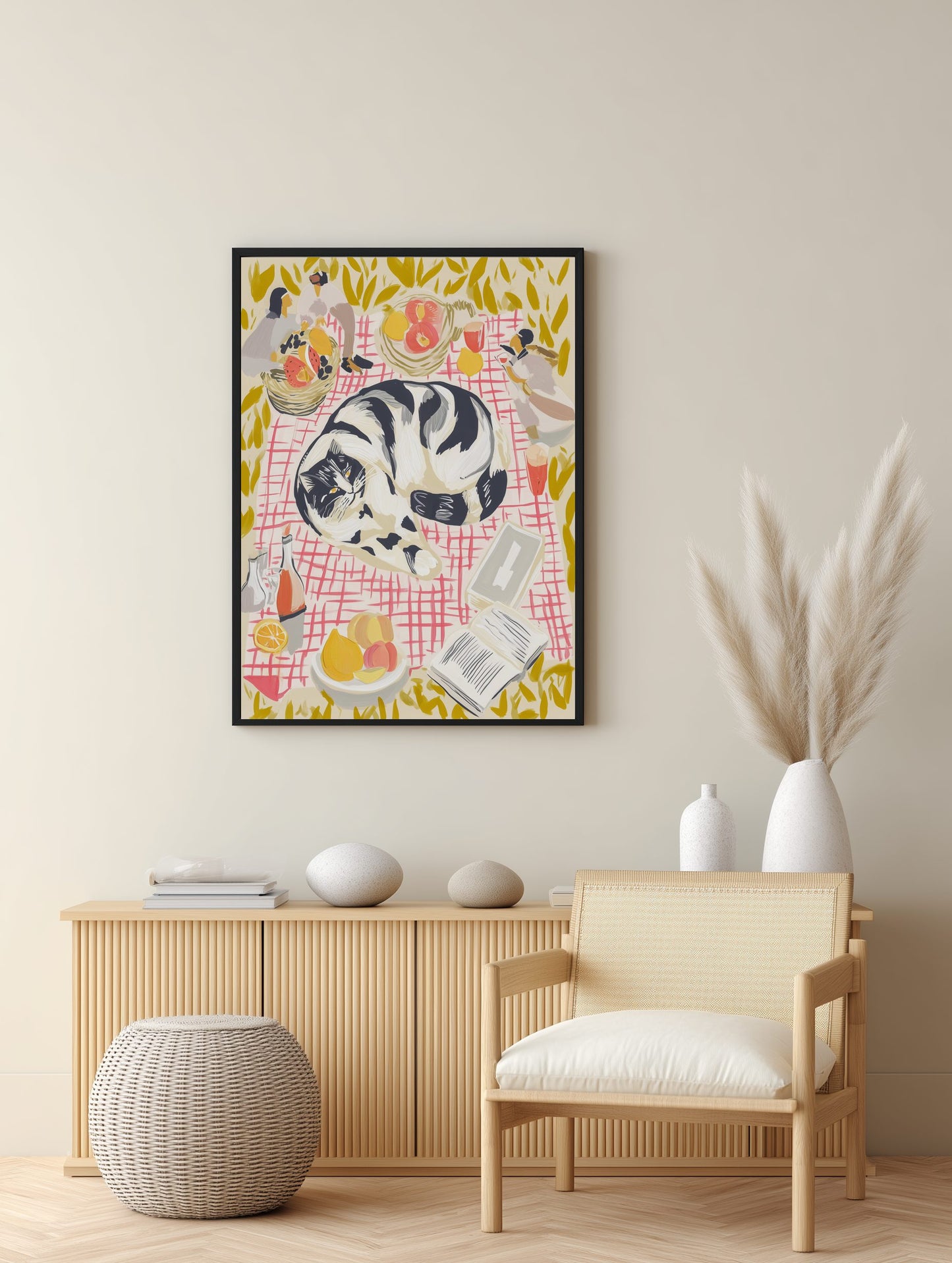 Picnic with Cat Poster