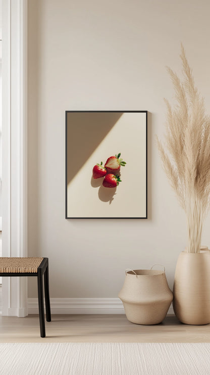 Fresh Strawberries Close-Up Poster