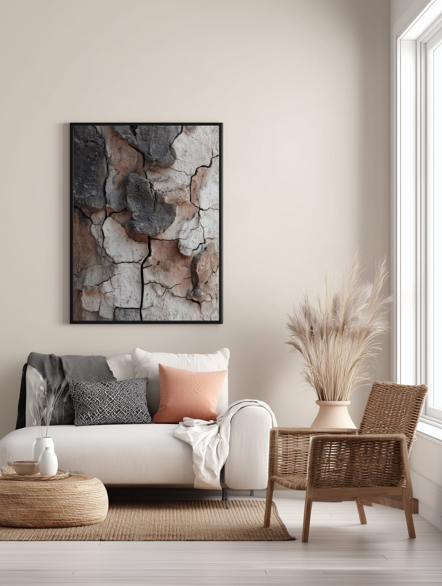 Earthy Bark Layers Poster