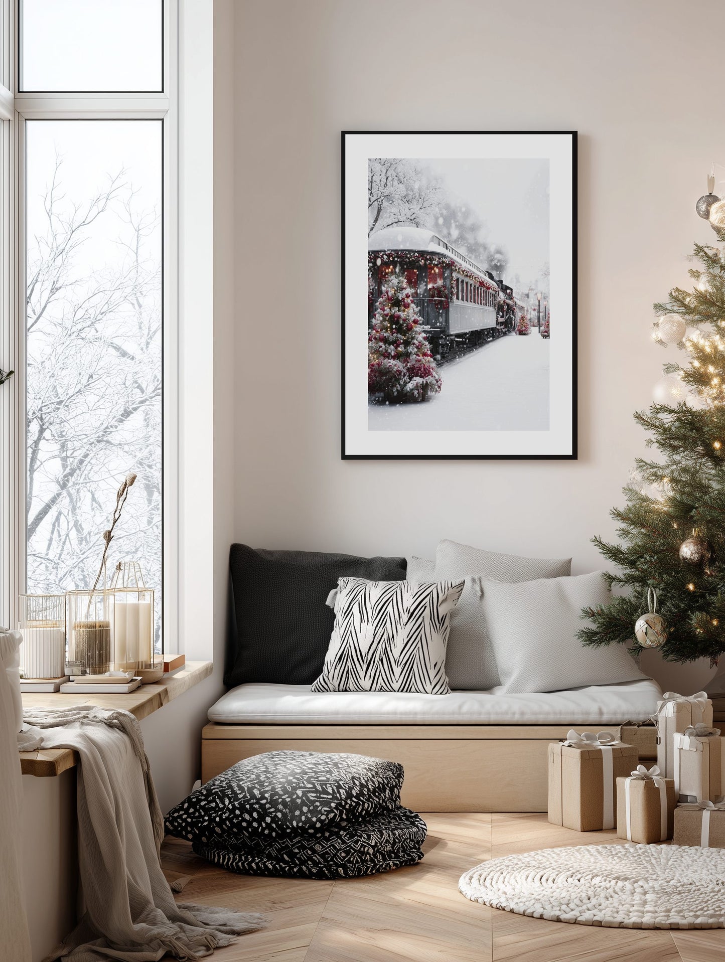 Christmas Train Station Poster