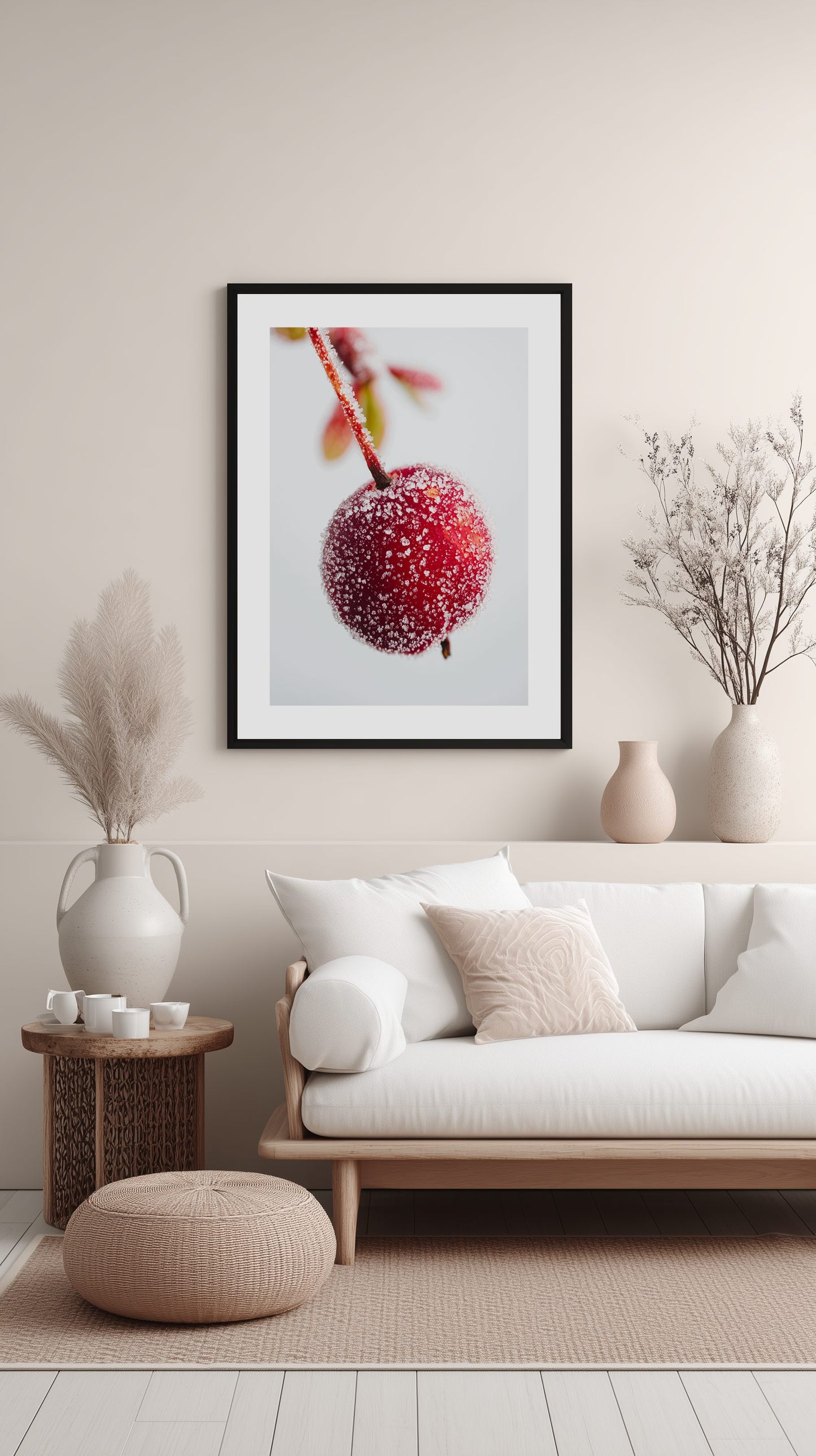 Frosted Red Berry Poster