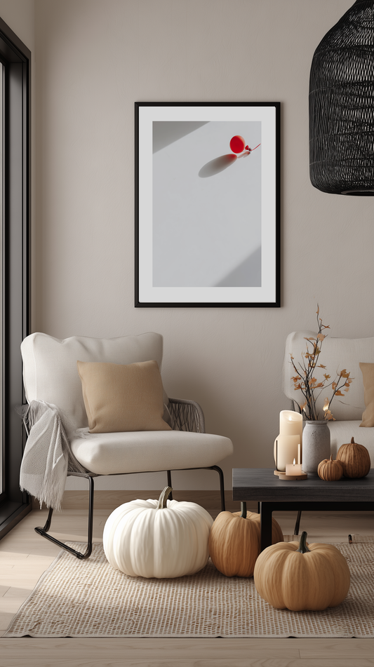 Red Balloon Minimalist Poster