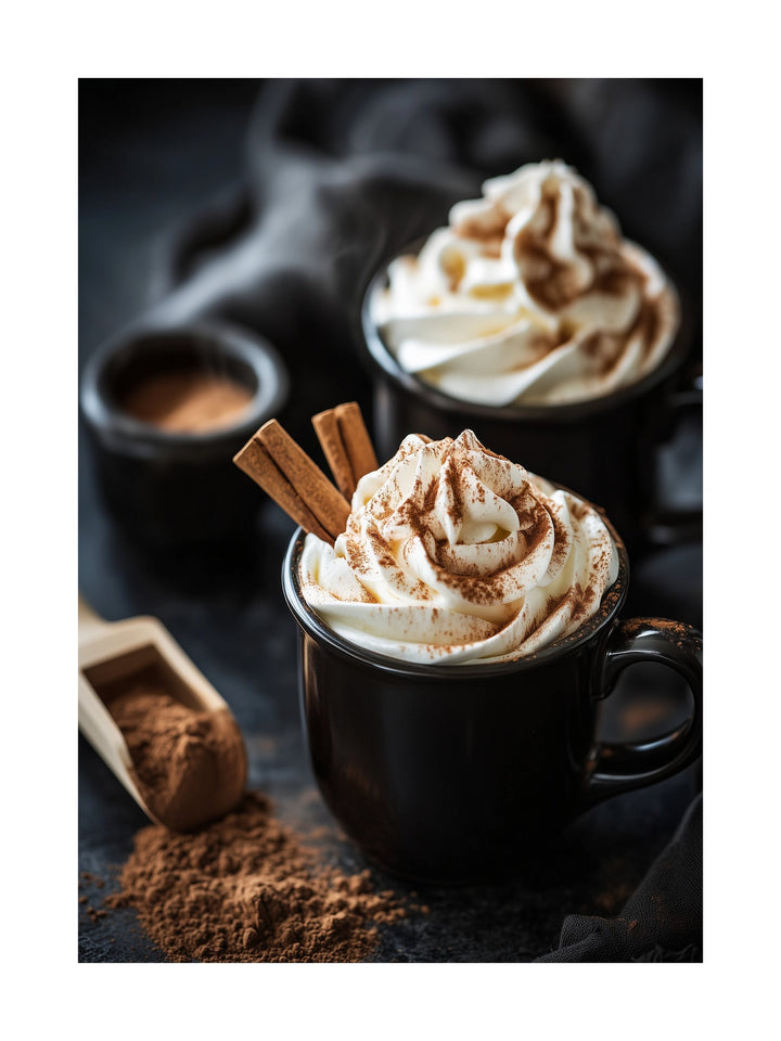 dark duo kitchen wall art - stylish food & drink poster print