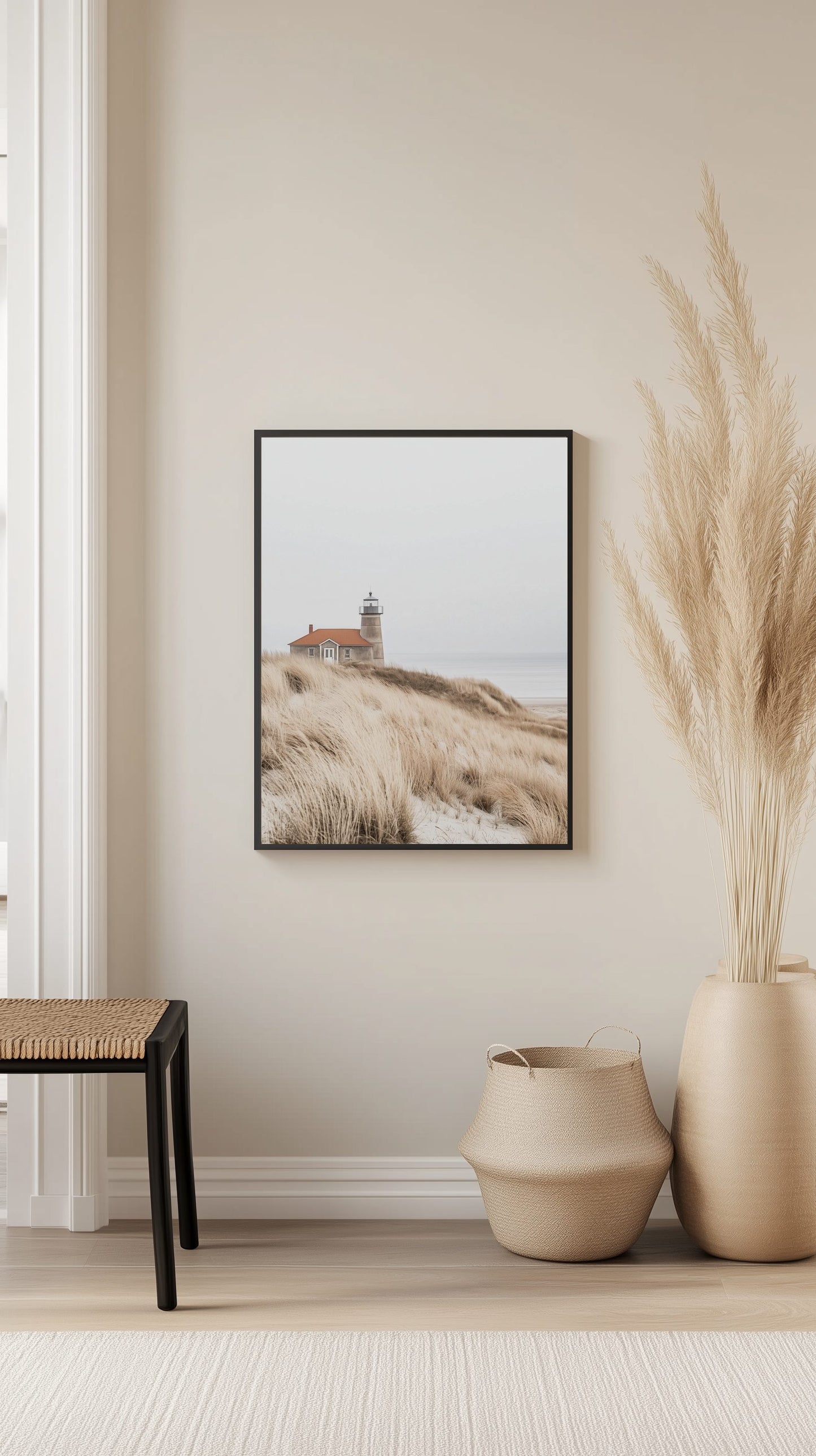 Nordic Lighthouse Dunes Poster