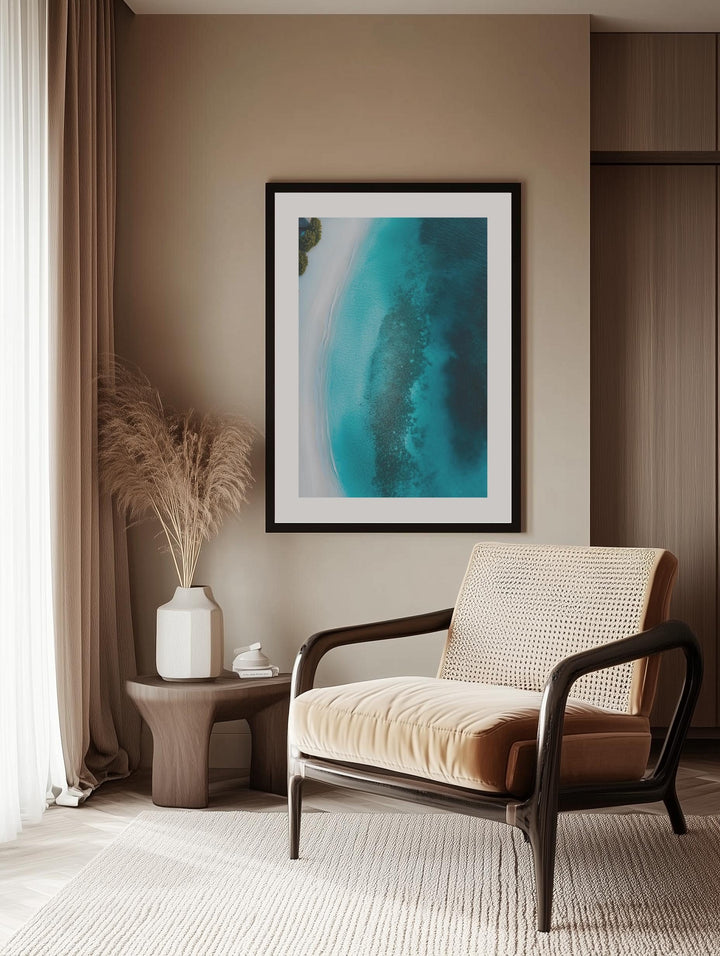 Azure Coastline Drift Poster