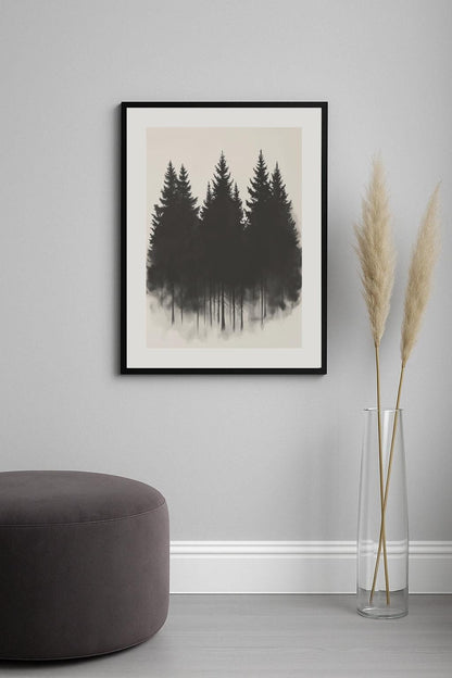 Monochrome Silhouettes Poster