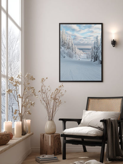Ski Slope Morning Light Poster