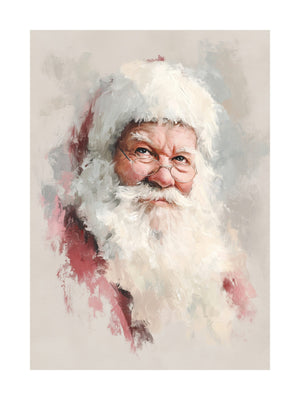 Santa Portrait Christmas Poster
