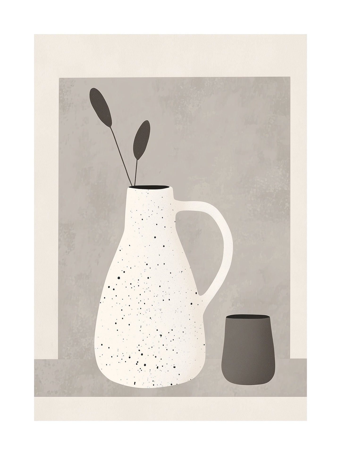 speckled pitcher decorative wall art - modern poster for home or office