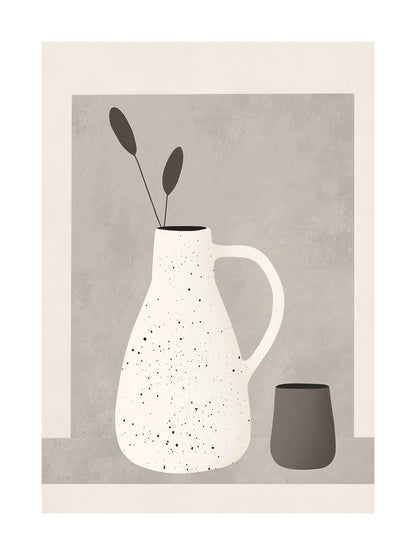 speckled pitcher decorative wall art - modern poster for home or office