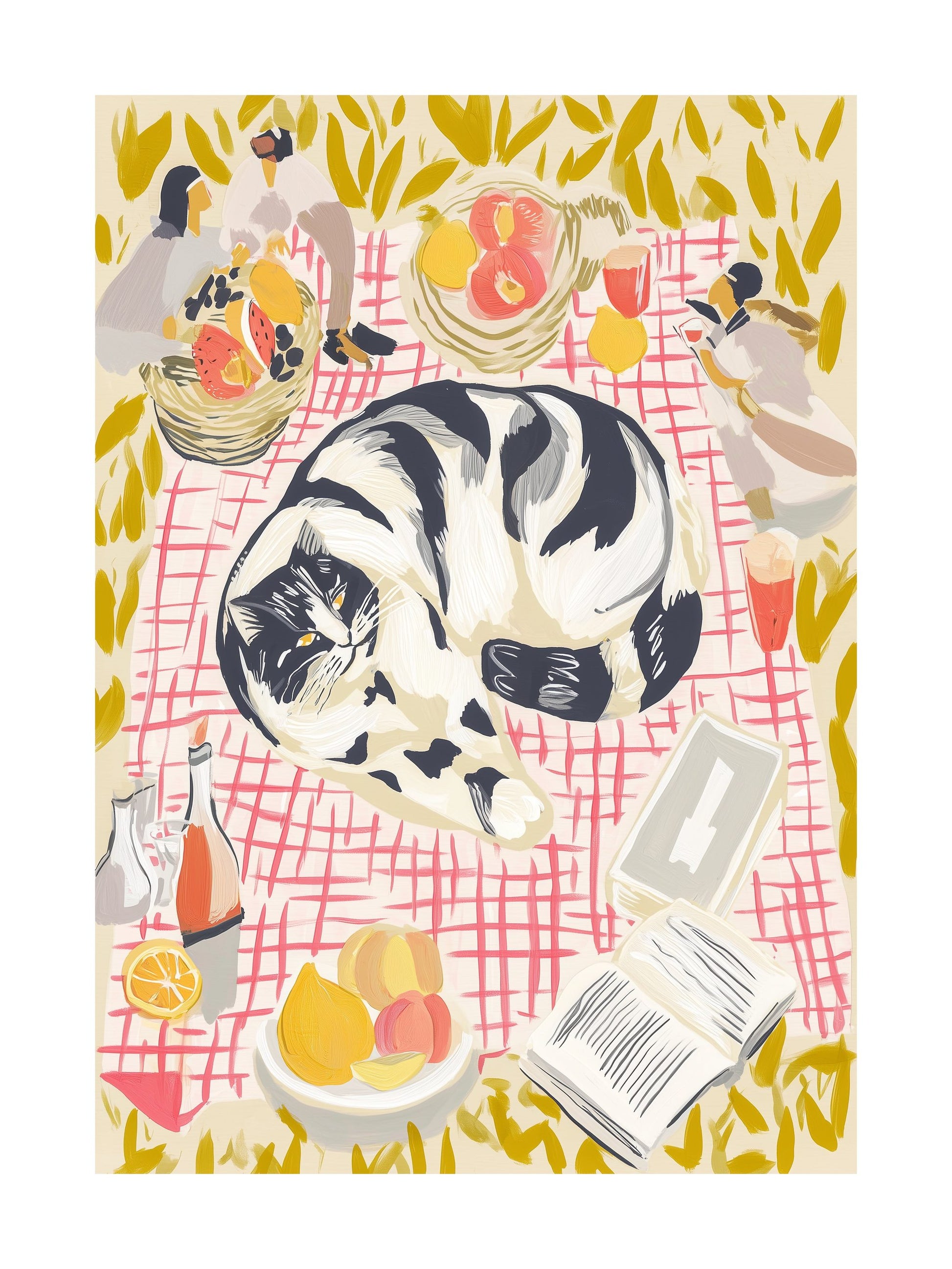 Poster of couple in rowboat surrounded by lake flowers